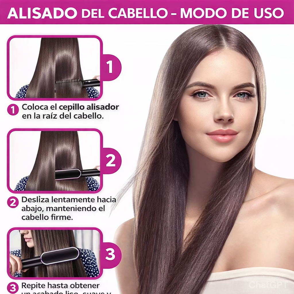 Cepillo Alisador 2 en 1 SilkGlide Pro™