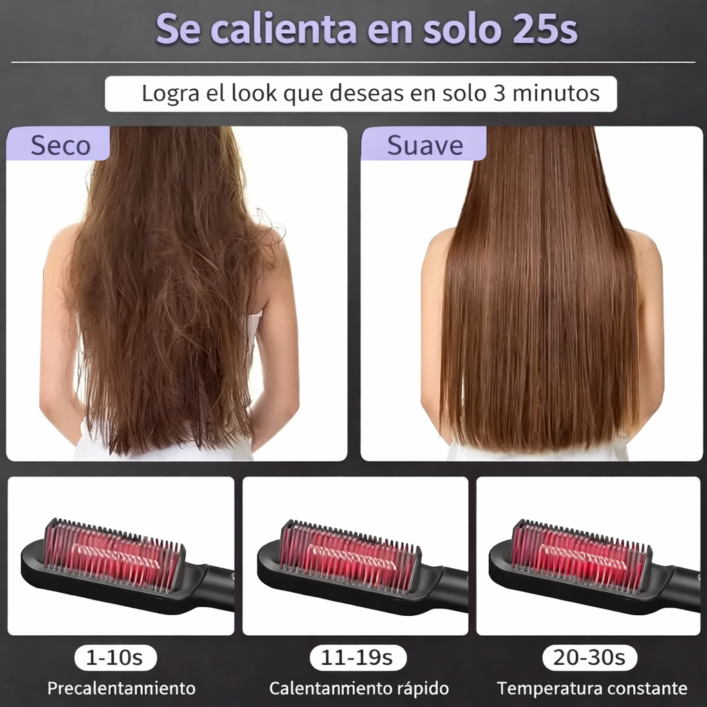 Cepillo Alisador 2 en 1 SilkGlide Pro™